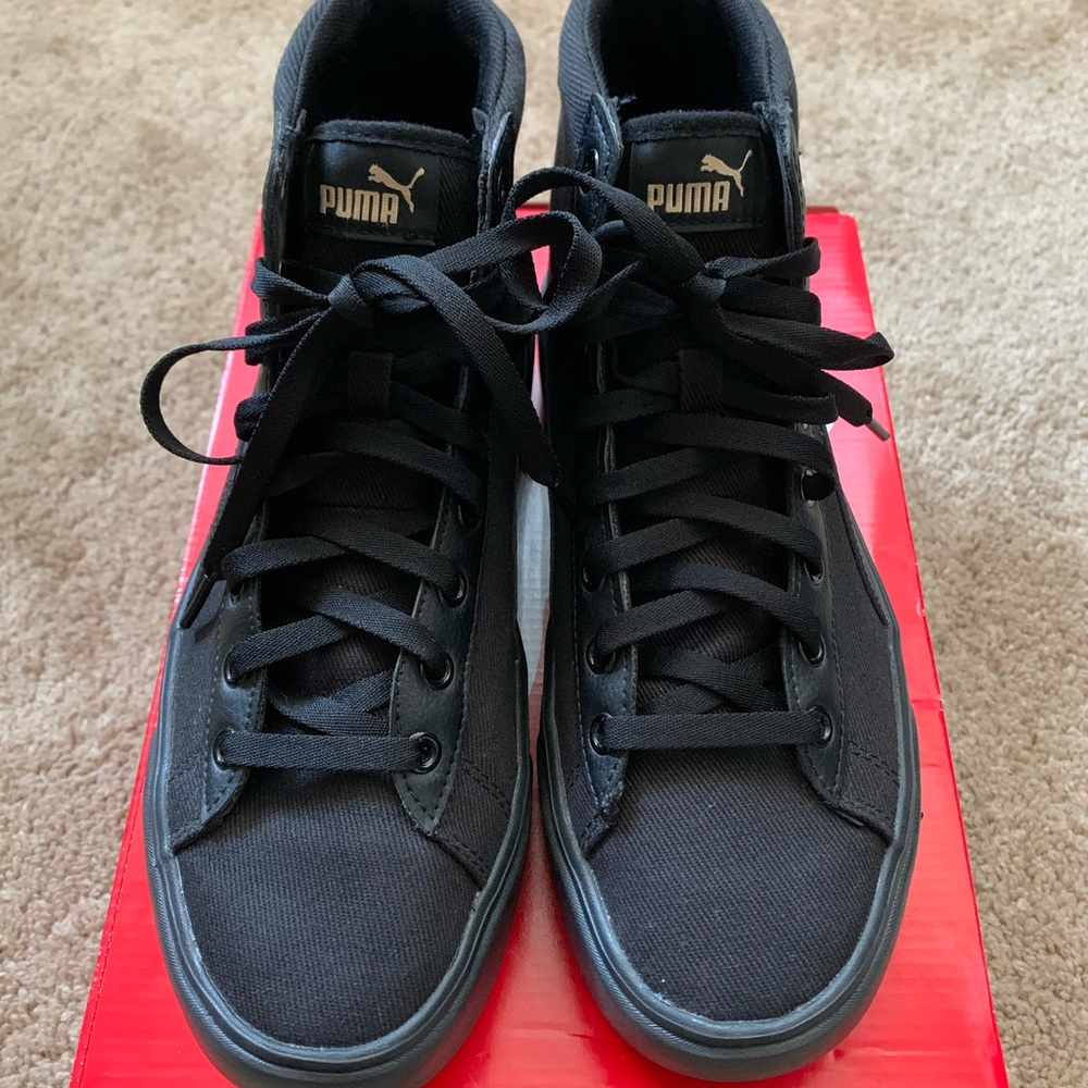 Puma Women’s Black Kaia Mid Platform Sneakers